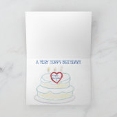 かわいい子ども誕生日 カード (内部)