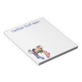 かわいい子ども連れのヴィンテージクリスマスストッキング ノートパッド (アングル)