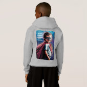 かわいい子ども達のフード付きスウェットシャツ (裏面フル)