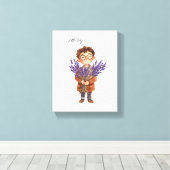 かわいい子ども キャンバスプリント (インサイチュ (ウッドフロア))