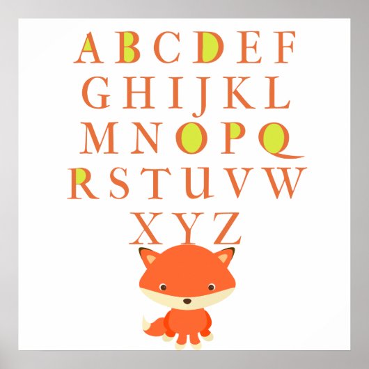 かわいい子どもABCキツネ ポスター (正面)