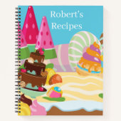 かわいい子に名前を追加レシピノートブック ノートブック (正面)