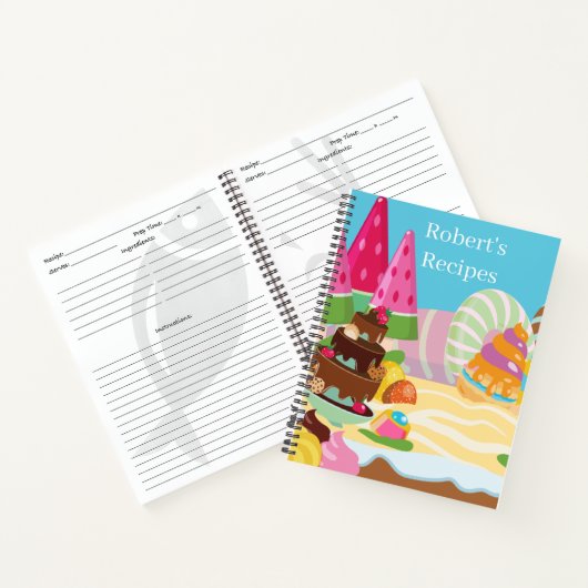 かわいい子に名前を追加レシピノートブック ノートブック (内部)