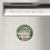 かわいい子のバスケット：ヒラリー・マグ用かわいい犬 マグネット (インサイチュ (食洗機))