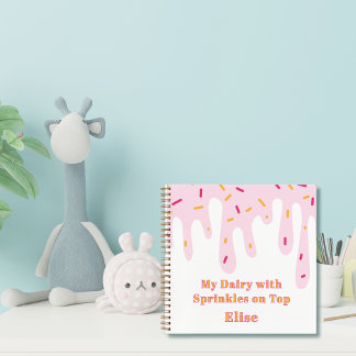 かわいい子の日記ちりびアイスクリームドリップスノート ノートブック