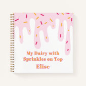 かわいい子の日記ちりびアイスクリームドリップスノート ノートブック (正面)