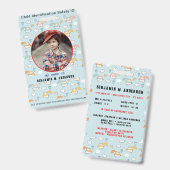 かわいい子の猫カラフルの写真カスタムの子ID バッジ (正面＆裏面)