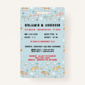 かわいい子の猫カラフルの写真カスタムの子ID バッジ (裏面)