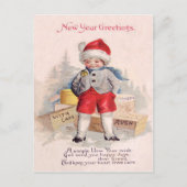 かわいい子の積雪パッケージのメール ポストカード (正面)