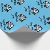 かわいい子の警官の車の警察をテーマにした誕生日パーティー ラッピングペーパー (角)