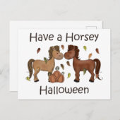 かわいい子は馬のようなハロウィーン馬を飼う シーズンポストカード (正面/裏面)