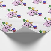 かわいい子ぶたの誕生日パーティー|バックカラーを選ぶ ラッピングペーパー (角)