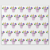 かわいい子ぶたの誕生日パーティー|バックカラーを選ぶ ラッピングペーパー (フラット)