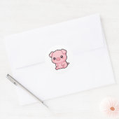 かわいい子ぶたクラシックステッカー ラウンドシール (封筒)