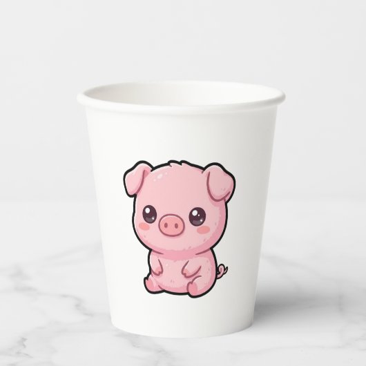 かわいい子ぶたペーパカップ 紙コップ (正面)