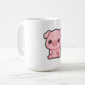 かわいい子ぶたマグカップ コーヒーマグカップ (正面左)