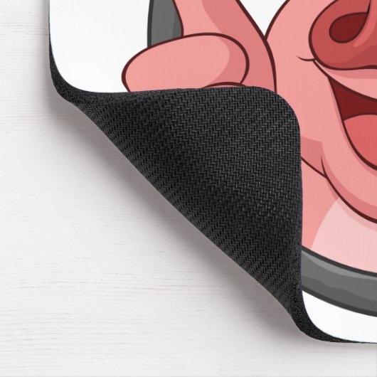 かわいい子ぶた贈り物農家カントリーファームガールマンガ マウスパッド (コーナー)