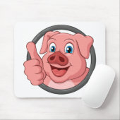 かわいい子ぶた贈り物農家カントリーファームガールマンガ マウスパッド (マウス)