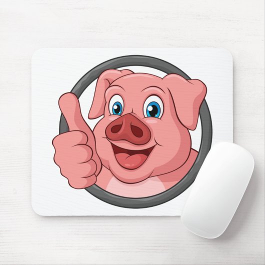 かわいい子ぶた贈り物農家カントリーファームガールマンガ マウスパッド (マウス)