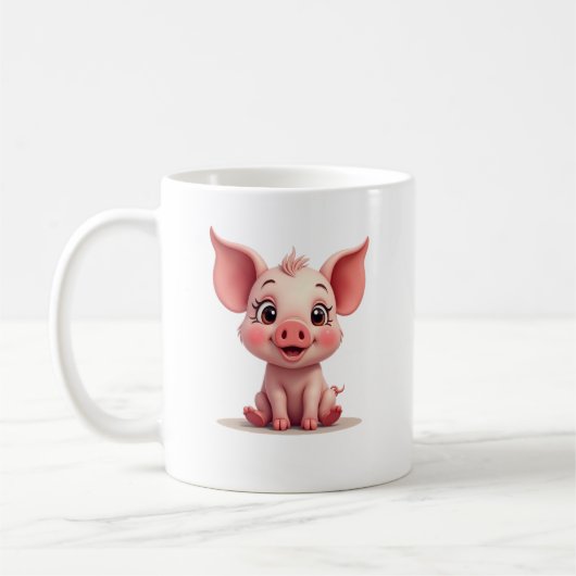かわいい子ぶた  コーヒーマグカップ (左)