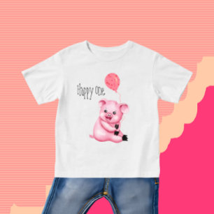 かわいい子ぶた ベビーTシャツ