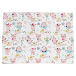 かわいい子ぶた ラージペーパーバッグ