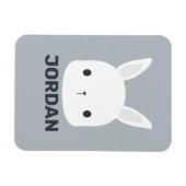 かわいい子ウサギのパーソナライズされた名前 マグネット (横)