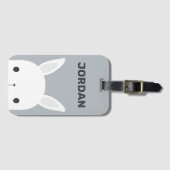 かわいい子ウサギのパーソナライズされた名前 ラゲッジタグ (正面横)