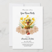 かわいい子ガモ 招待状 (正面)