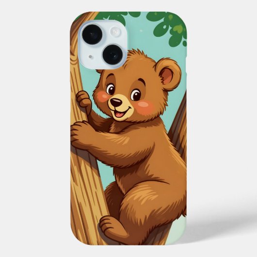 かわいい子グマが木に登る Case-Mate iPhoneケース (裏面)