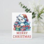 かわいい子グマのクリスマスカード シーズンカード (スタンド正面)