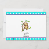 かわいい子ザル 招待状 (裏面)