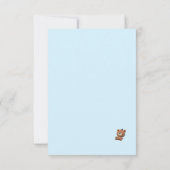 かわいい子テディベアとバルーンテーマ サンキューカード (裏面)