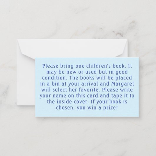 かわいい子テディベアとバルーン ノートカード (正面)