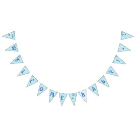 かわいい子テディベアとバルーン バンティングフラッグ