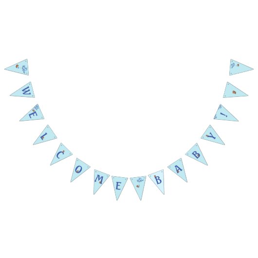 かわいい子テディベアとバルーン バンティングフラッグ (全)