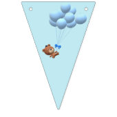 かわいい子テディベアとバルーン バンティングフラッグ (第1の旗)