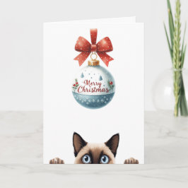 かわいい子ネコおもしろいネコのクリスマス カード