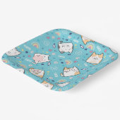 かわいい子ネコお洒落柄 ペーパープレート (傾斜あり)