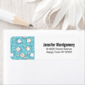 かわいい子ネコお洒落柄 ラベル (インサイチュ)