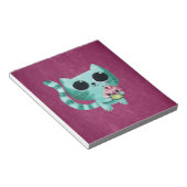 かわいい子ネコかわいいカップケーキ ノートパッド (アングル)