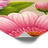 かわいい子ネコが母の日をハート ポスター (角)