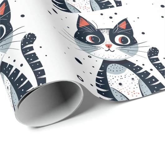 かわいい子ネコちゃんシャワー ラッピングペーパー (ロールコーナー)