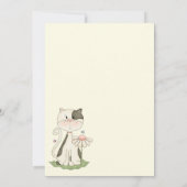 かわいい子ネコと花誕生日招待状 招待状 (裏面)