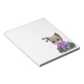 かわいい子ネコと蝶 ノートパッド (アングル)