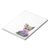 かわいい子ネコと蝶 ノートパッド (回転)