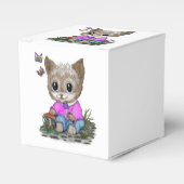 かわいい子ネコと蝶 フェイバーボックス (正面サイド)