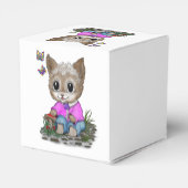 かわいい子ネコと蝶 フェイバーボックス (裏面サイド)