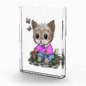 かわいい子ネコと蝶 フォトブロック (右)