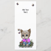 かわいい子ネコと蝶 メニュー (裏面)